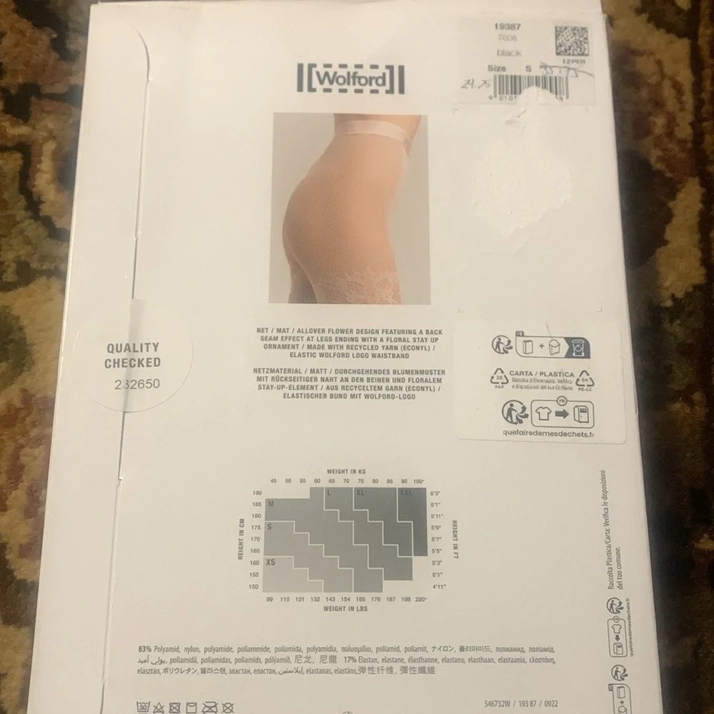 Wolford Fleur Net Tights - Picture 2 of 4